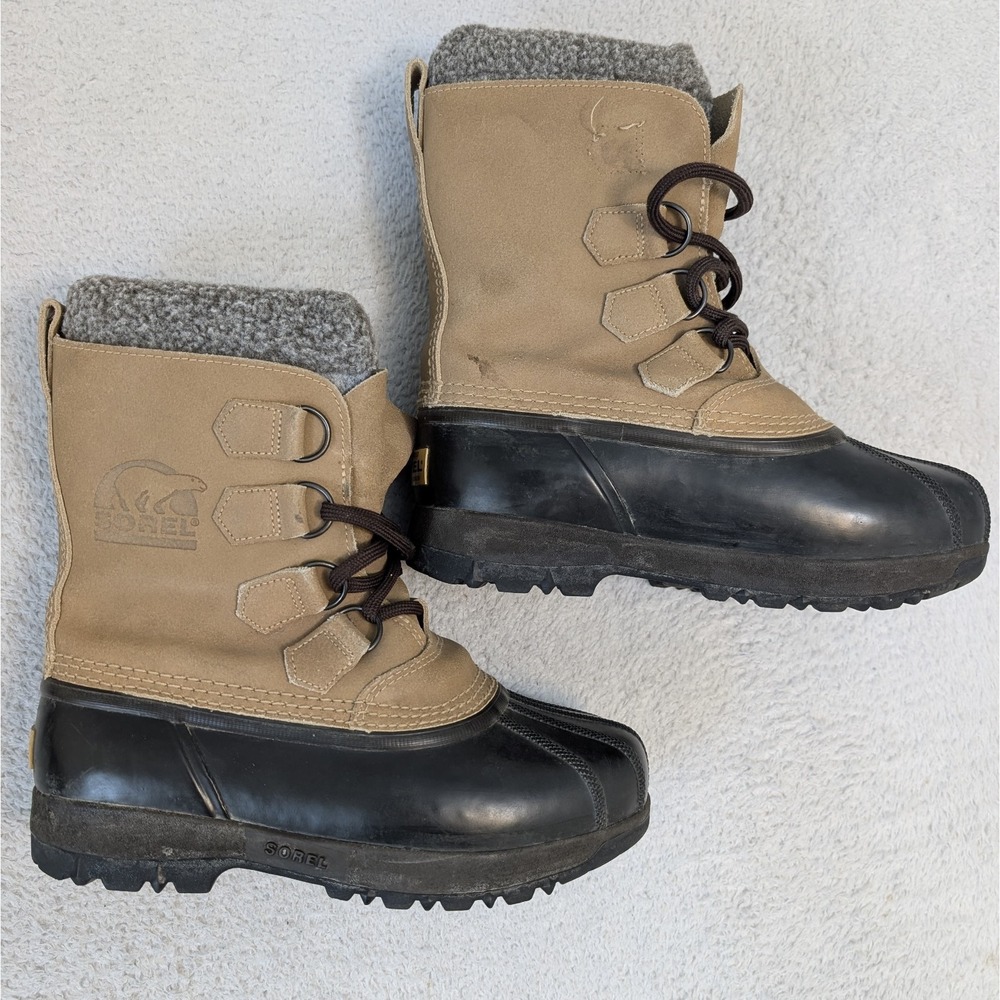 SOREL CARIBOU kananaskis winter Snow boots Women's‎ size 7 Brown Black